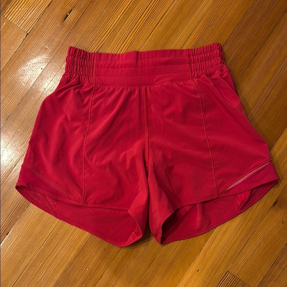 Women's Lululemon Bright Pink/Raspberry Athletic Shorts Size 4
